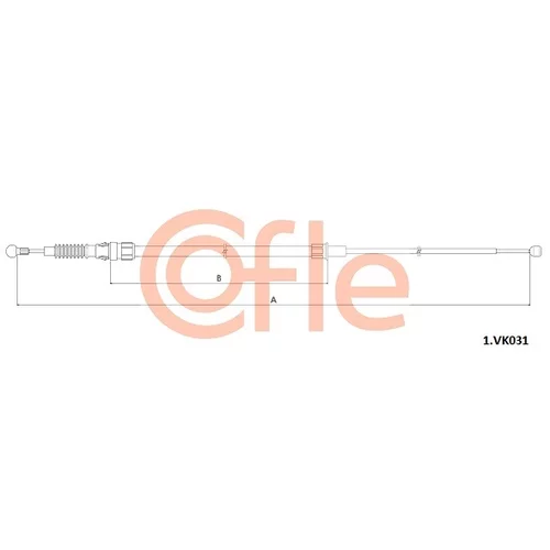 Ťažné lanko parkovacej brzdy COFLE 92.1.VK031