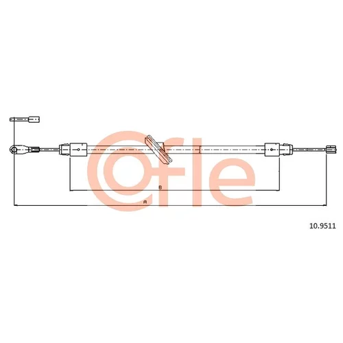 Ťažné lanko parkovacej brzdy COFLE 92.10.9511