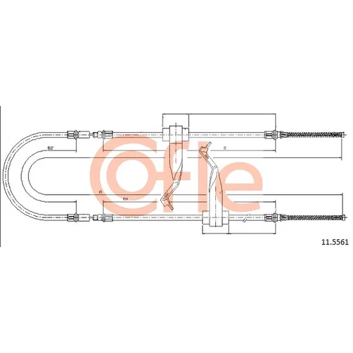 Ťažné lanko parkovacej brzdy COFLE 92.11.5561