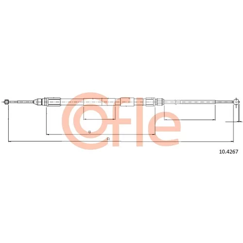 Ťažné lanko parkovacej brzdy COFLE 10.4267