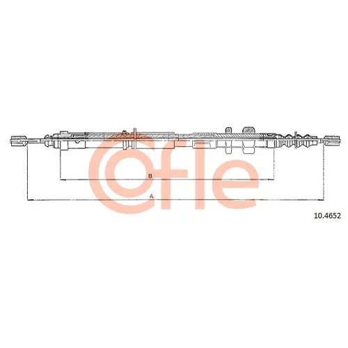 Ťažné lanko parkovacej brzdy COFLE 10.4652