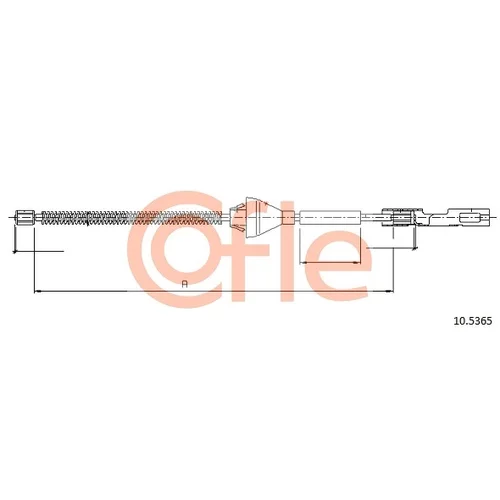 Ťažné lanko parkovacej brzdy COFLE 10.5365