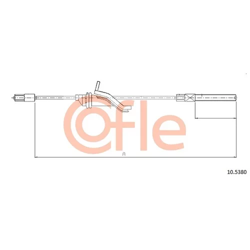 Ťažné lanko parkovacej brzdy COFLE 10.5380