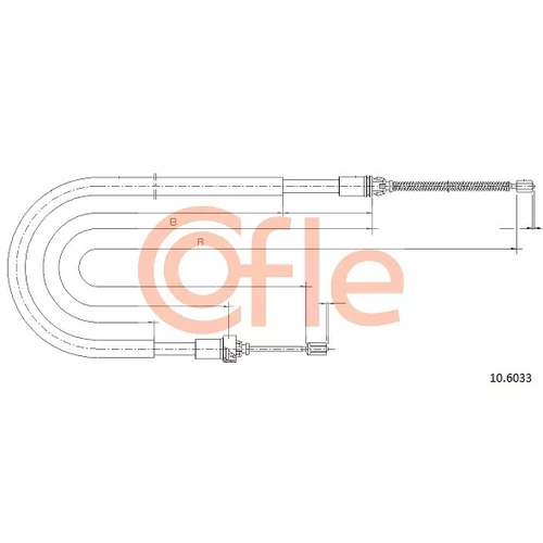 Ťažné lanko parkovacej brzdy COFLE 10.6033