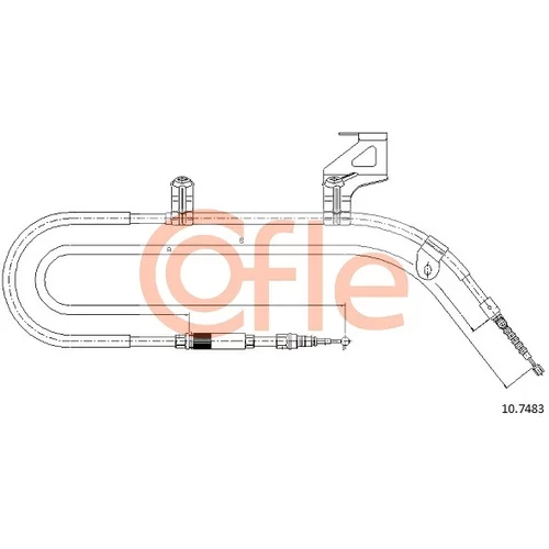 Ťažné lanko parkovacej brzdy COFLE 10.7483