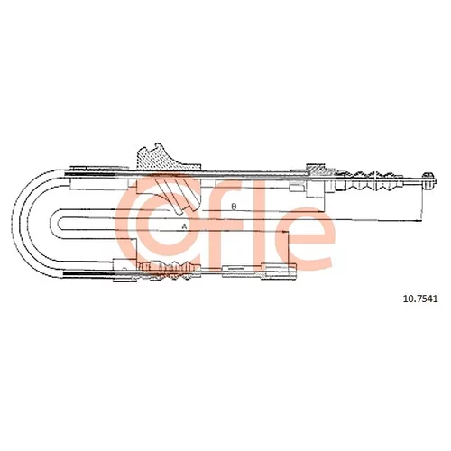 Ťažné lanko parkovacej brzdy 10.7541 /COFLE/