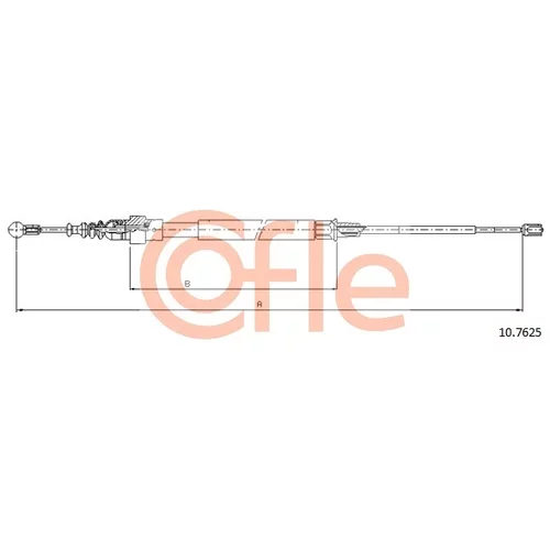 Ťažné lanko parkovacej brzdy COFLE 10.7625