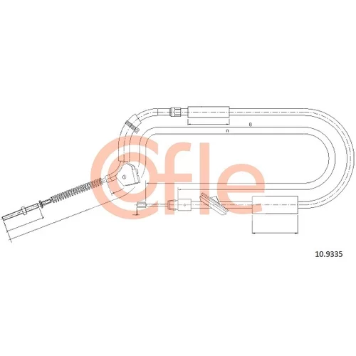 Ťažné lanko parkovacej brzdy COFLE 10.9335