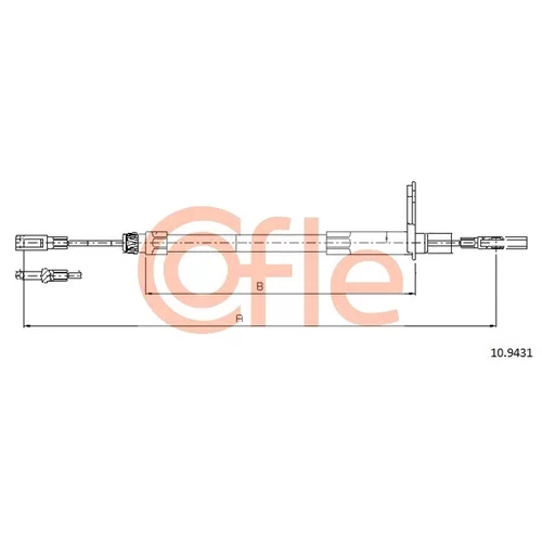 Ťažné lanko parkovacej brzdy COFLE 10.9431
