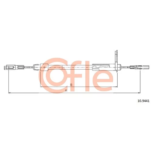 Ťažné lanko parkovacej brzdy COFLE 10.9441