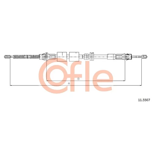 Ťažné lanko parkovacej brzdy COFLE 11.5507