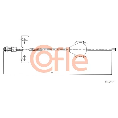 Ťažné lanko parkovacej brzdy COFLE 11.5513