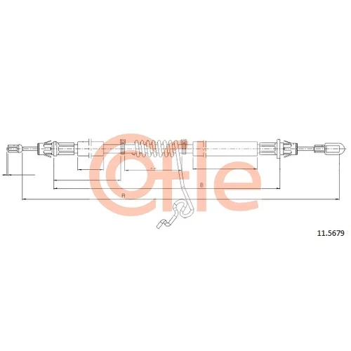 Ťažné lanko parkovacej brzdy COFLE 11.5679