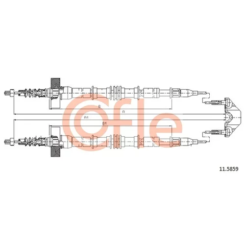 Ťažné lanko parkovacej brzdy COFLE 11.5859