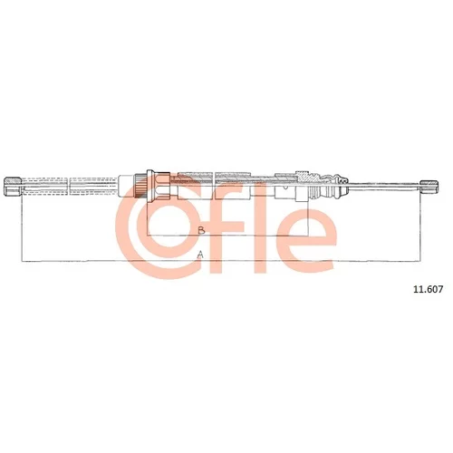 Ťažné lanko parkovacej brzdy COFLE 11.607