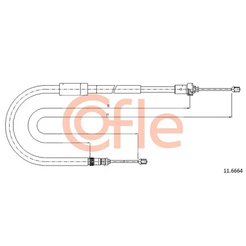 Ťažné lanko parkovacej brzdy COFLE 11.6664