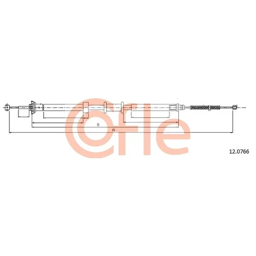 Ťažné lanko parkovacej brzdy COFLE 12.0766
