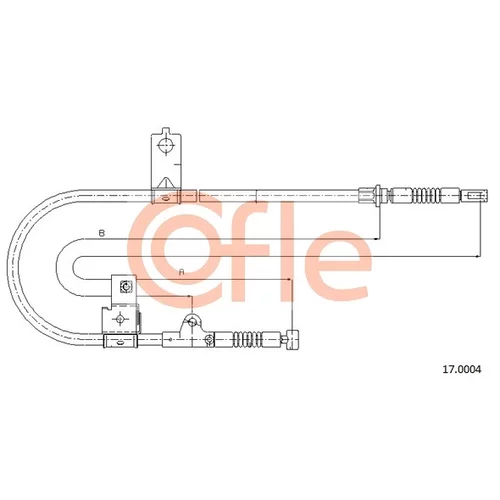Ťažné lanko parkovacej brzdy COFLE 17.0004