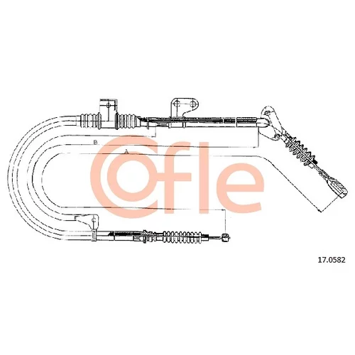Ťažné lanko parkovacej brzdy COFLE 17.0582