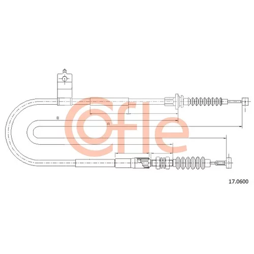 Ťažné lanko parkovacej brzdy COFLE 17.0600