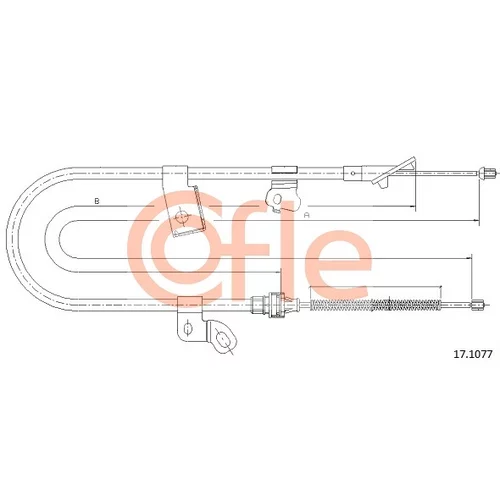 Ťažné lanko parkovacej brzdy COFLE 17.1077