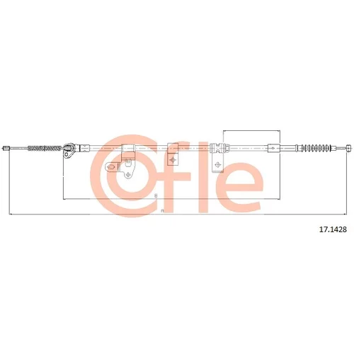 Ťažné lanko parkovacej brzdy COFLE 17.1428