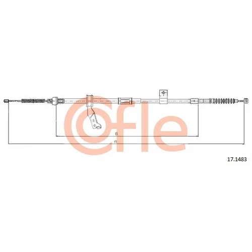 Ťažné lanko parkovacej brzdy COFLE 17.1483