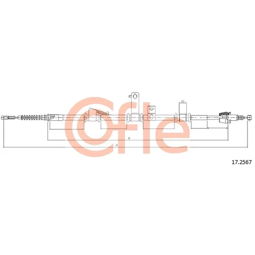 Ťažné lanko parkovacej brzdy COFLE 17.2567