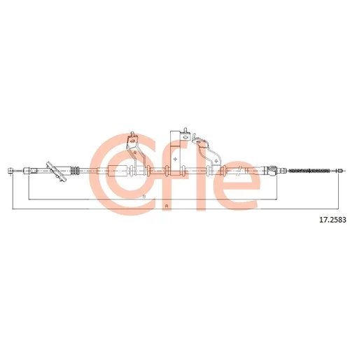 Ťažné lanko parkovacej brzdy COFLE 17.2583