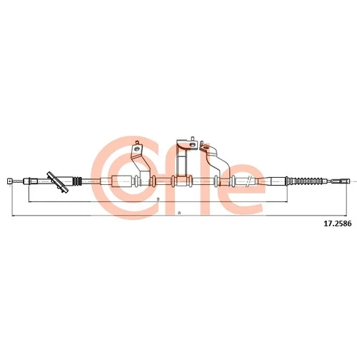 Ťažné lanko parkovacej brzdy COFLE 17.2586