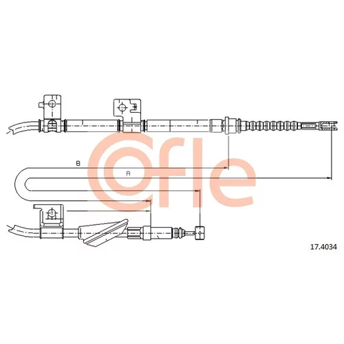 Ťažné lanko parkovacej brzdy COFLE 17.4034