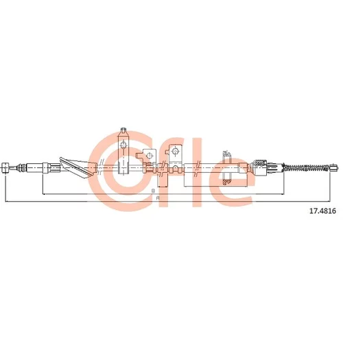 Ťažné lanko parkovacej brzdy COFLE 17.4816
