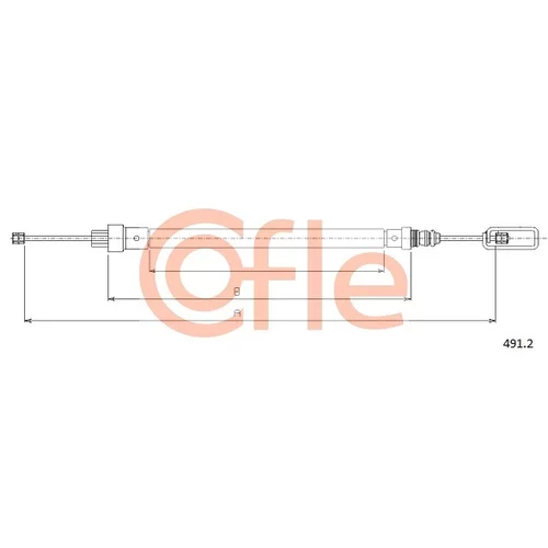 Ťažné lanko parkovacej brzdy COFLE 491.2