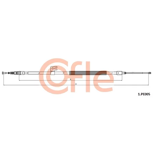Ťažné lanko parkovacej brzdy 92.1.PE005 /COFLE/
