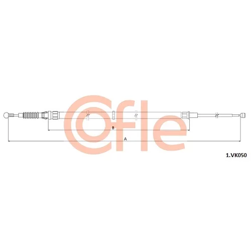 Ťažné lanko parkovacej brzdy COFLE 92.1.VK050