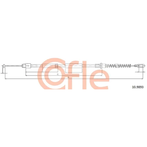 Ťažné lanko parkovacej brzdy COFLE 92.10.9893
