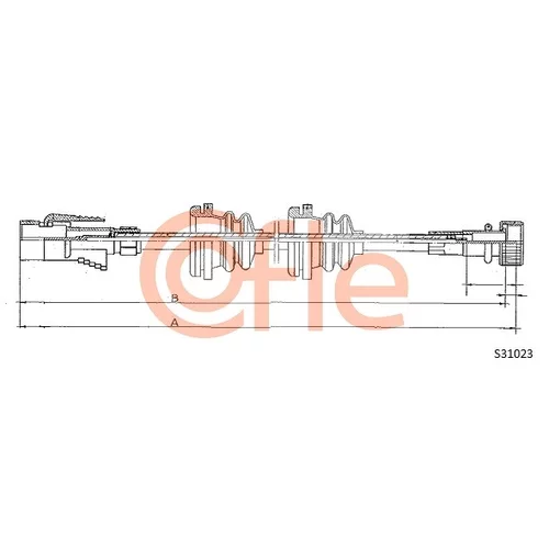 Hriadeľ tachometra COFLE S31023