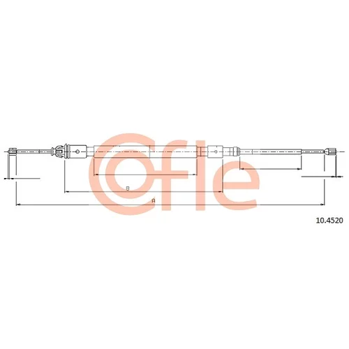 Ťažné lanko parkovacej brzdy 10.4520 /COFLE/