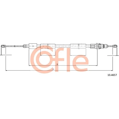 Ťažné lanko parkovacej brzdy COFLE 10.4657