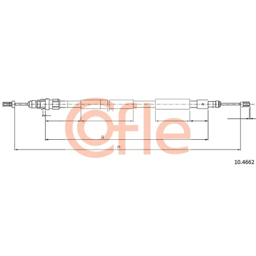 Ťažné lanko parkovacej brzdy COFLE 10.4662