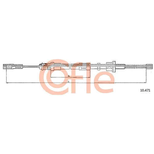Ťažné lanko parkovacej brzdy 10.471 /COFLE/