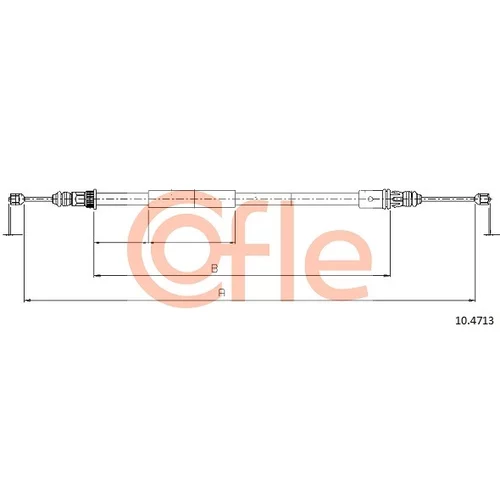 Ťažné lanko parkovacej brzdy COFLE 10.4713