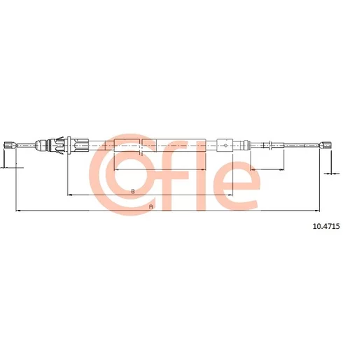 Ťažné lanko parkovacej brzdy COFLE 10.4715
