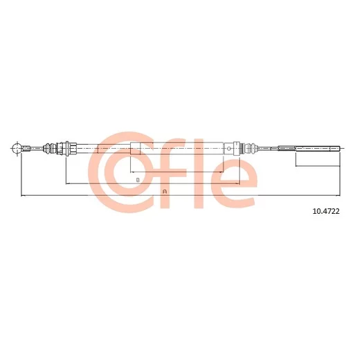 Ťažné lanko parkovacej brzdy COFLE 10.4722