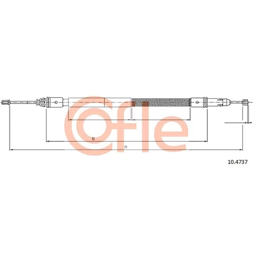 Ťažné lanko parkovacej brzdy COFLE 10.4737