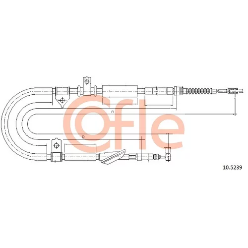 Ťažné lanko parkovacej brzdy COFLE 10.5239