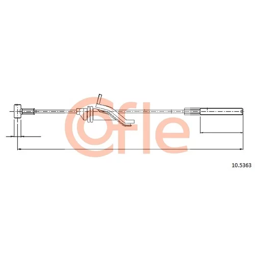 Ťažné lanko parkovacej brzdy 10.5363 /COFLE/