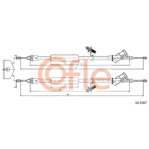 Ťažné lanko parkovacej brzdy COFLE 10.5367