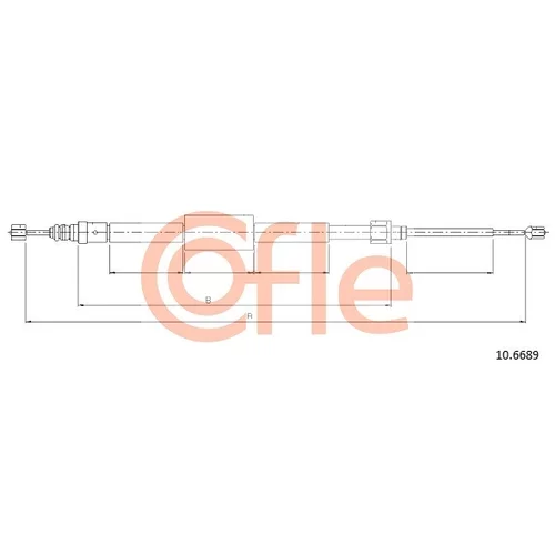 Ťažné lanko parkovacej brzdy COFLE 10.6689