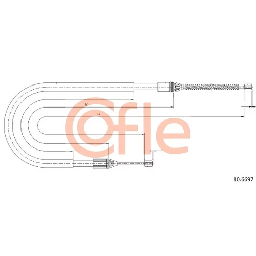 Ťažné lanko parkovacej brzdy COFLE 10.6697